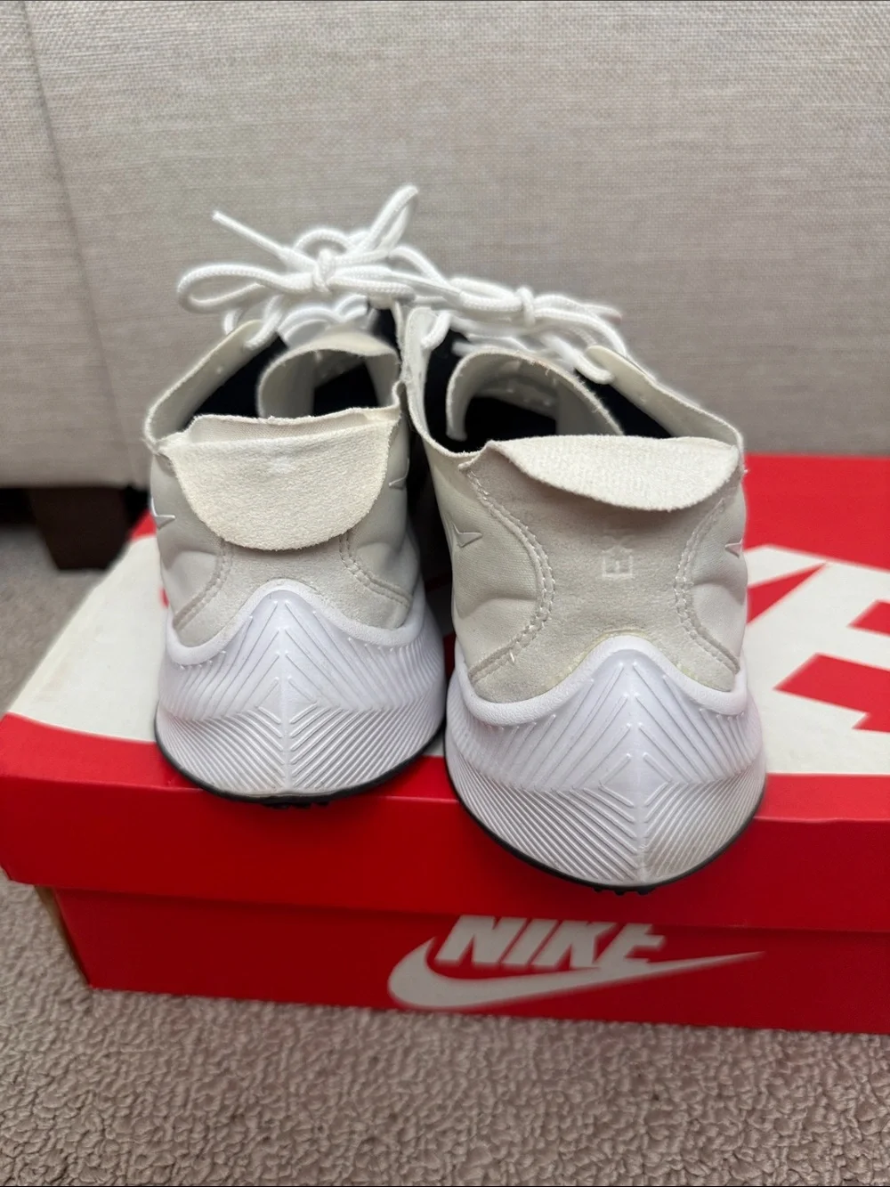 Nike EXP-X14 (GS) White/Wolf Grey-Black Sneakers - Size: 7Y